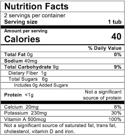 Nutrition Facts Carrot