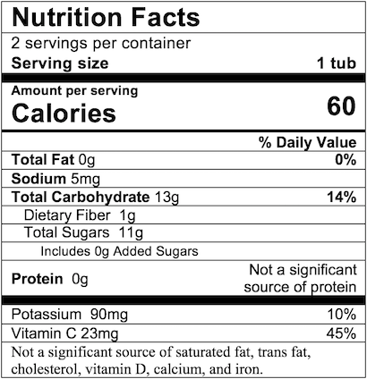 Nutrition Facts Apple Blueberry