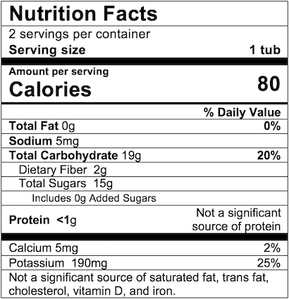 Nutrition Facts Prune Apple