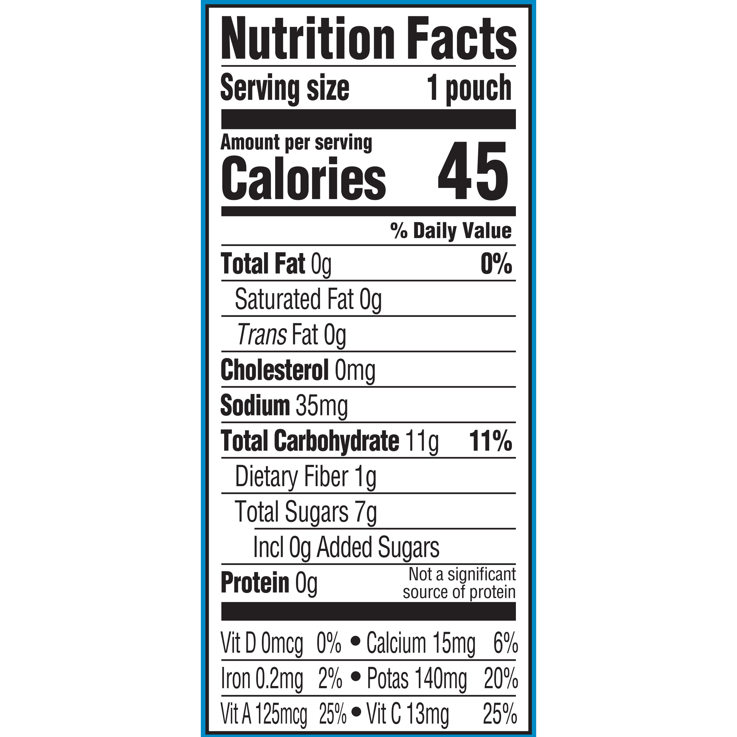 Gerber Mixed Carrots Apple & Coriander baby food Nutrition Info