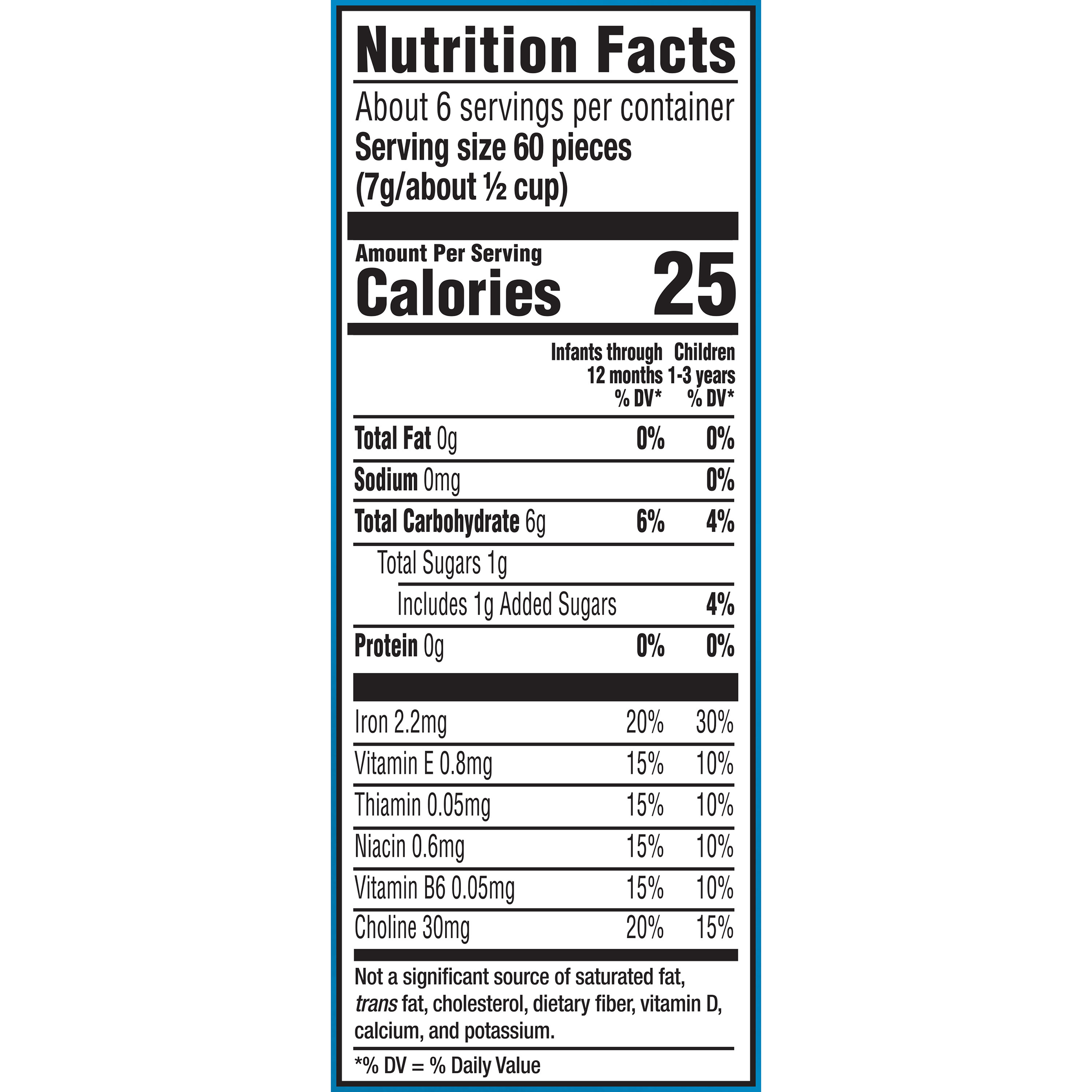 Gerber Vanilla Puffs Nutrition Info