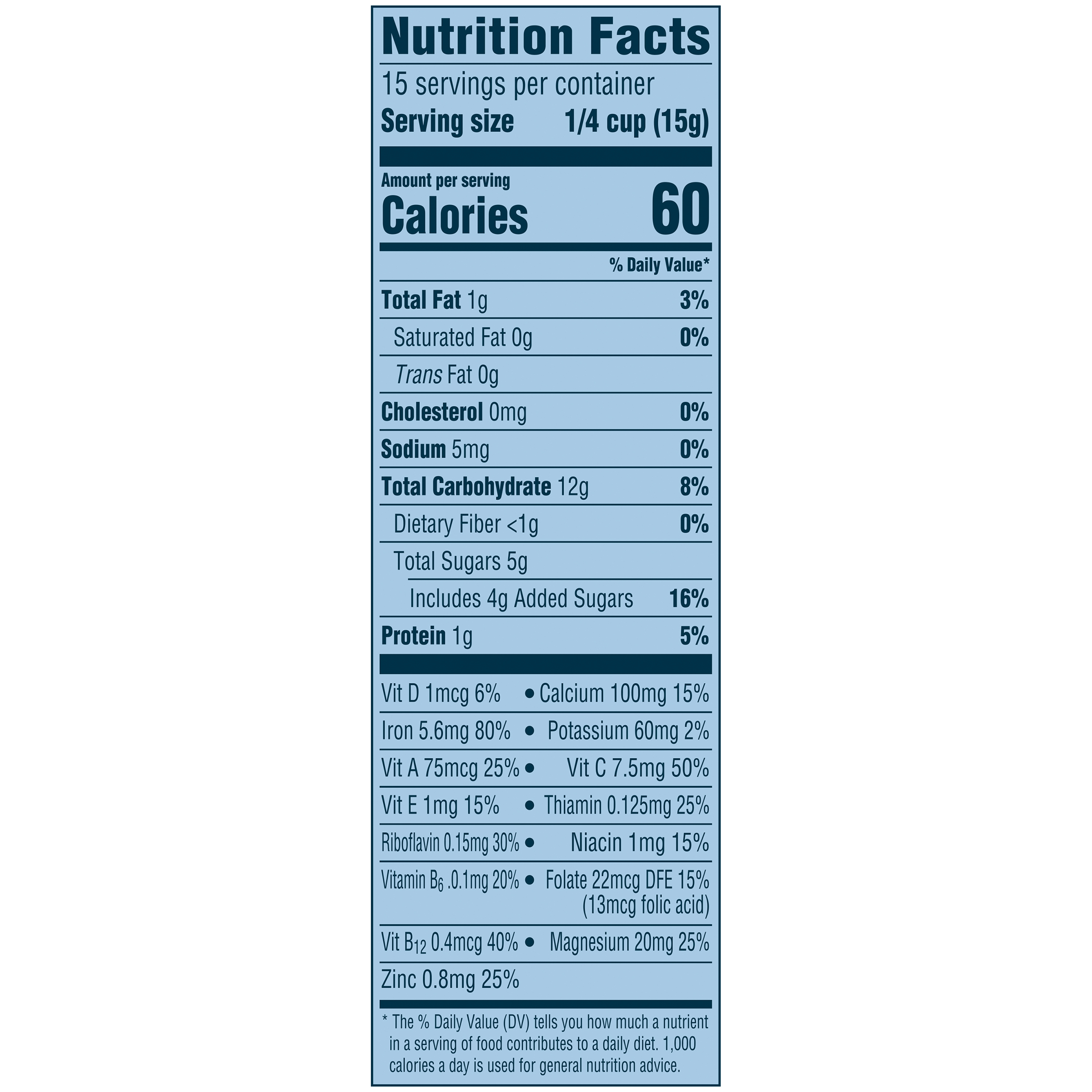 Hearty Bits Banana Apple Strawberry Nutrition Panel