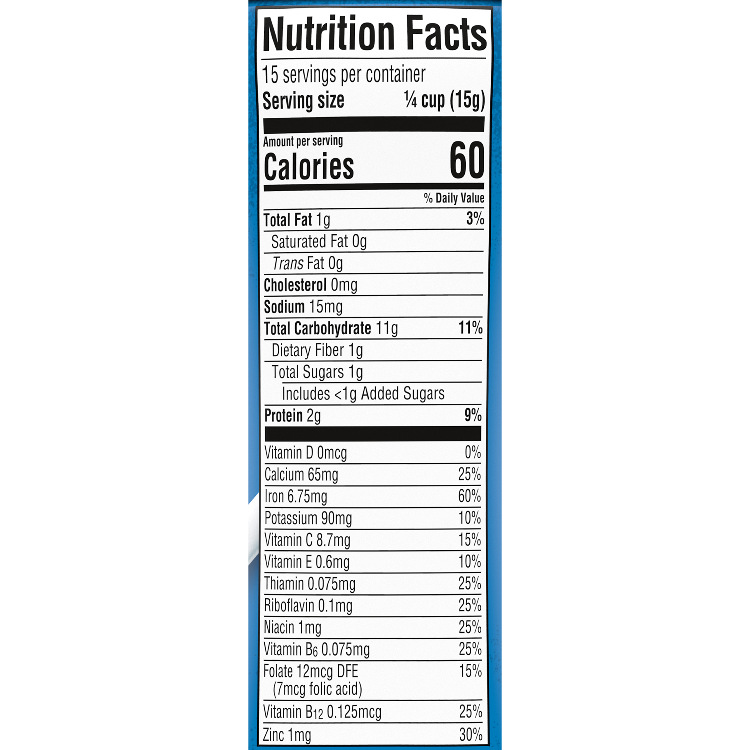 Gerber Probiotic Oatmeal Lentil Peas Nutrition Info